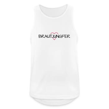 Brautjungfer Herz Junggesellinenabschied - Männer Tank Top atmungsaktiv - Weiß - Vorne - Nick (188cm)
