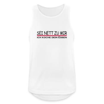 Sei nett zu mir - Männer Tank Top atmungsaktiv - Weiß - Vorne - Nick (188cm)
