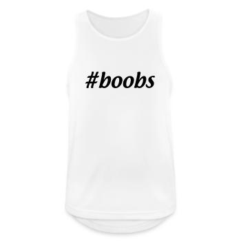 #boobs - Men's Breathable Tank Top - white - Front - Nick (188cm)