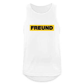Freund - Männer Tank Top atmungsaktiv - Weiß - Vorne - Nick (188cm)