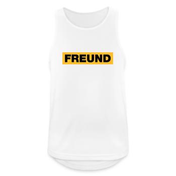 Freund - Männer Tank Top atmungsaktiv - Weiß - Vorne - Nick (188cm)