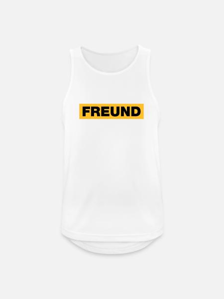 Freund - Männer Tank Top atmungsaktiv - Weiß