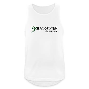Bassists are allowed to - Men's Breathable Tank Top - white - Front - Nick (188cm)