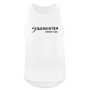 Bassists are allowed to - Men's Breathable Tank Top - white - Front - Nick (188cm)