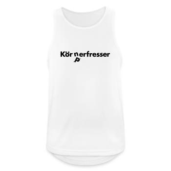 Vegetarier - Männer Tank Top atmungsaktiv - Weiß - Vorne - Nick (188cm)