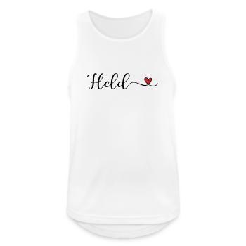 Hero at heart - Men's Breathable Tank Top - white - Front - Nick (188cm)