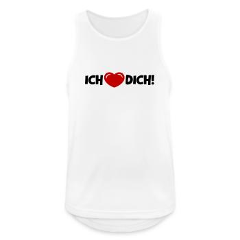 I Love You Heart Saying Proof of Love - Men's Breathable Tank Top - white - Front - Nick (188cm)