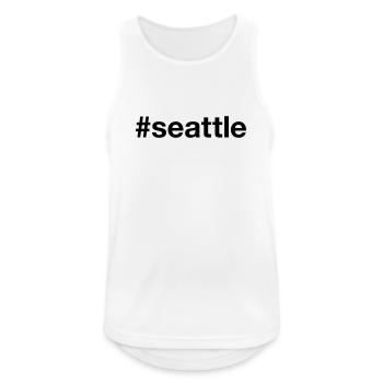 SEATTLE Hashtag Grunge - Débardeur respirant Homme - blanc - Devant - Nick (188cm)