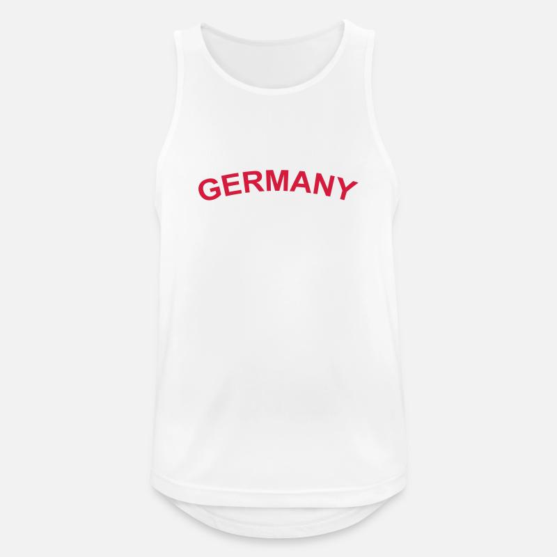 Germany - Männer Tank Top atmungsaktiv - Weiß