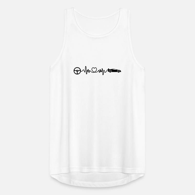 Cardio-Herzfrequenz eines Sportwagens mit Lenker Männer Tank Top atmungsaktiv