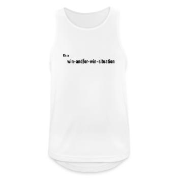 Win_and_or_Win - Men's Breathable Tank Top - white - Front - Nick (188cm)
