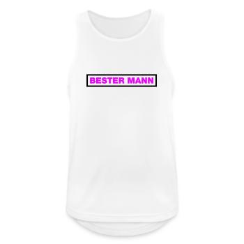 Bester Mann - Männer Tank Top atmungsaktiv - Weiß - Vorne - Nick (188cm)
