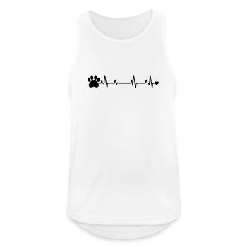 Paw print - Men's Breathable Tank Top - white - Front - Nick (188cm)