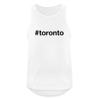 TORONTO Canada Kanada Hashtag - Débardeur respirant Homme - blanc - Devant - Nick (188cm)