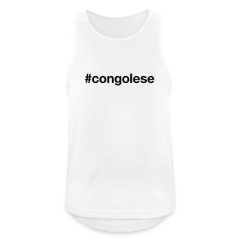 CONGOLESE Hashtag Kongo Congo - Männer Tank Top atmungsaktiv - Weiß - Vorne - Nick (188cm)