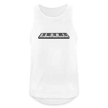 Piano ou clavier - Débardeur respirant Homme - blanc - Devant - Nick (188cm)