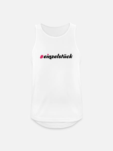 Einzelstück - Männer Tank Top atmungsaktiv - Weiß