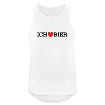 Ich liebe Bier (Farben änderbar) - Männer Tank Top atmungsaktiv - Weiß - Vorne - Nick (188cm)