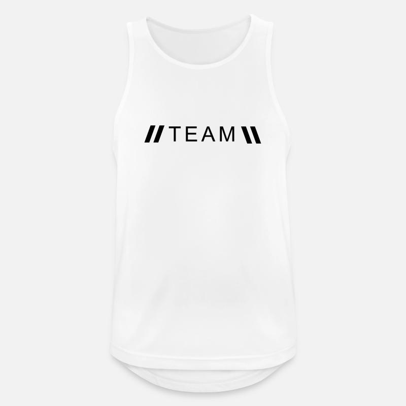 Style Team - Men's Breathable Tank Top - white