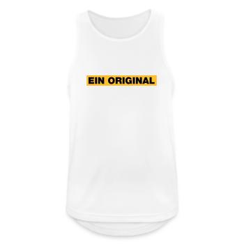 Ein Original - Männer Tank Top atmungsaktiv - Weiß - Vorne - Nick (188cm)