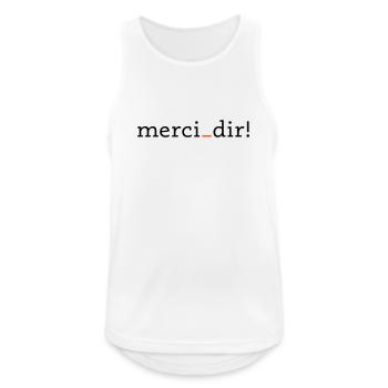 merci dir - 2 colors - Men's Breathable Tank Top - white - Front - Nick (188cm)