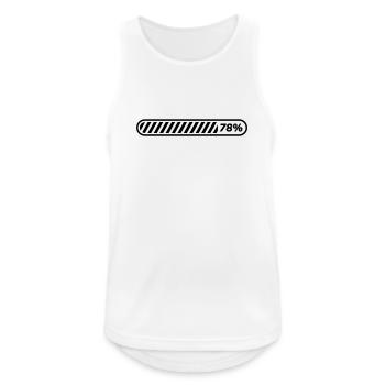 Loading… 78 % - Männer Tank Top atmungsaktiv - Weiß - Vorne - Nick (188cm)