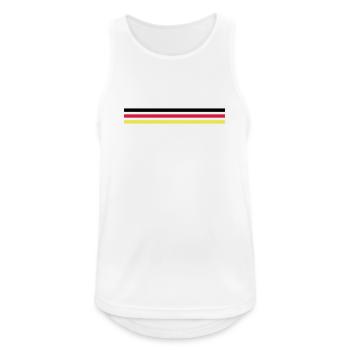Deutschland Fahne - Männer Tank Top atmungsaktiv - Weiß - Vorne - Nick (188cm)