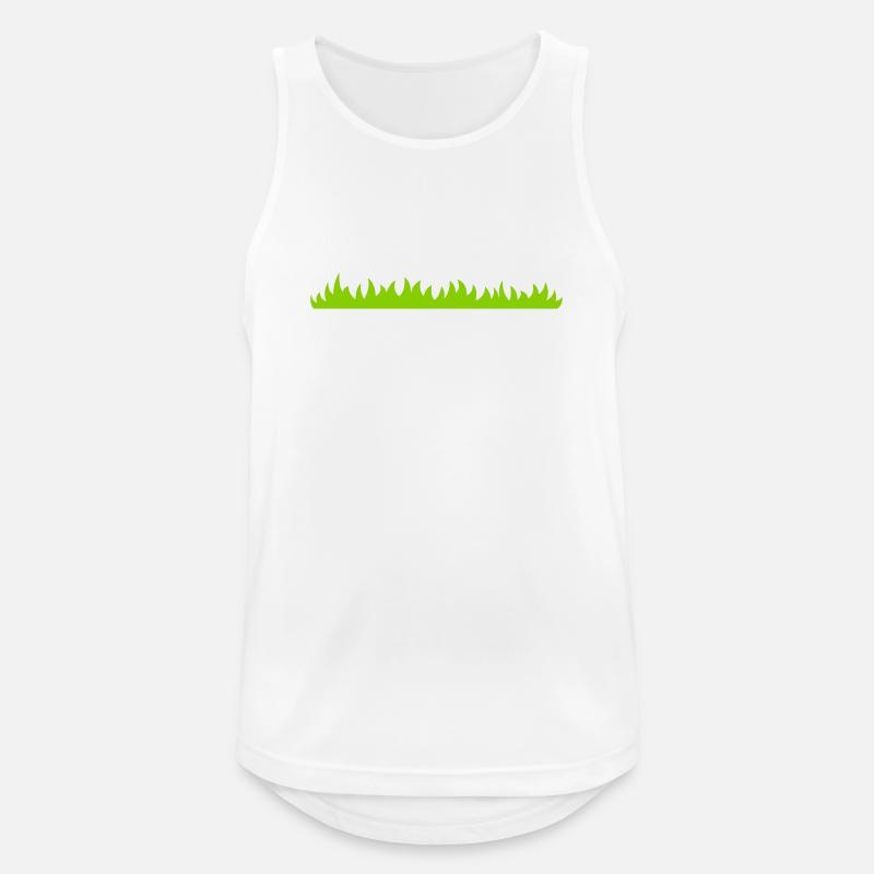 Gras oder Rasen - Männer Tank Top atmungsaktiv - Weiß