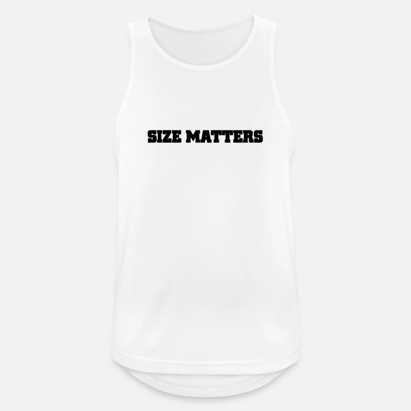 size matters - Männer Tank Top atmungsaktiv - Weiß