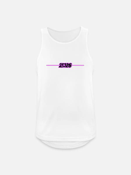 Cœur année 2026 - Débardeur respirant Homme - blanc