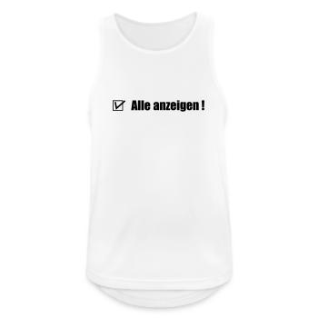 Alle Anzeigen - Männer Tank Top atmungsaktiv - Weiß - Vorne - Nick (188cm)