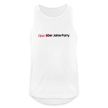 Opas 80er - Männer Tank Top atmungsaktiv - Weiß - Vorne - Nick (188cm)