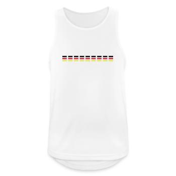 Deutschland Fahne - Männer Tank Top atmungsaktiv - Weiß - Vorne - Nick (188cm)