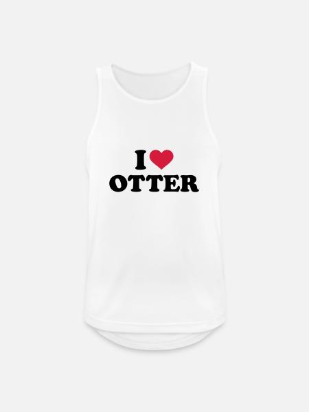 Otter - Männer Tank Top atmungsaktiv - Weiß