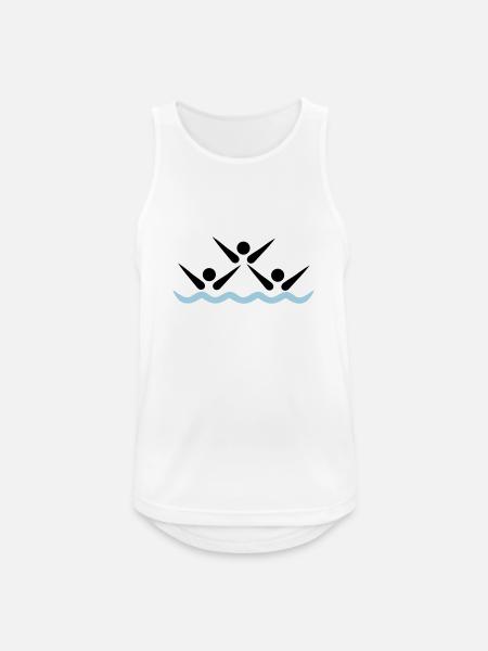 synchronized swimming - Men's Breathable Tank Top - white