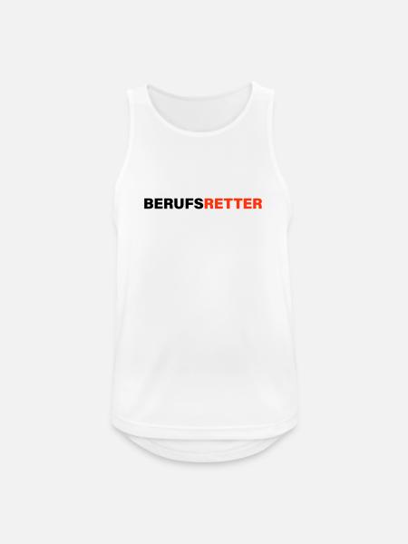 Berufsretter - Männer Tank Top atmungsaktiv - Weiß
