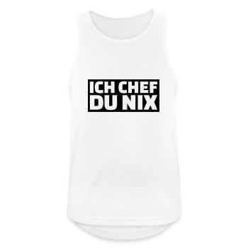 Chef - Männer Tank Top atmungsaktiv - Weiß - Vorne - Nick (188cm)