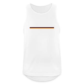 Fahne Deutschland - Männer Tank Top atmungsaktiv - Weiß - Vorne - Nick (188cm)