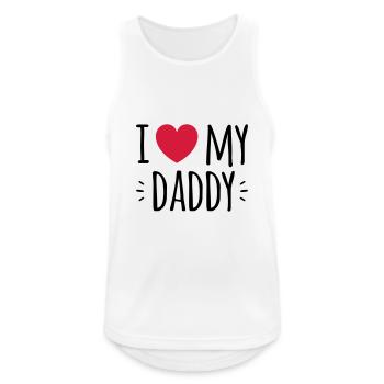i love my daddy - Débardeur respirant Homme - blanc - Devant - Nick (188cm)