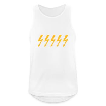 Blitz - Männer Tank Top atmungsaktiv - Weiß - Vorne - Nick (188cm)