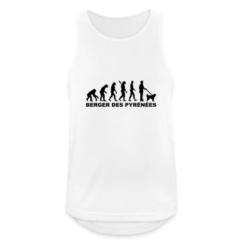 Berger des Pyrénées - Men's Breathable Tank Top - white - Front - Nick (188cm)
