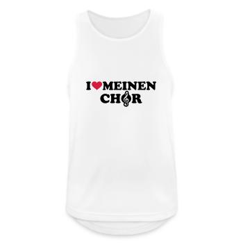 Chor - Männer Tank Top atmungsaktiv - Weiß - Vorne - Nick (188cm)