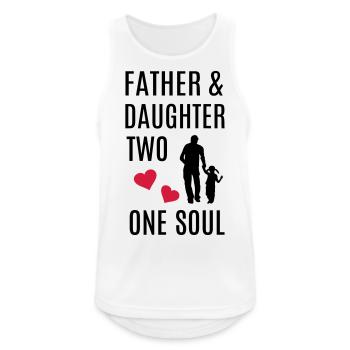 Father daughter holding hands heart soul best dad - Men's Breathable Tank Top - white - Front - Nick (188cm)