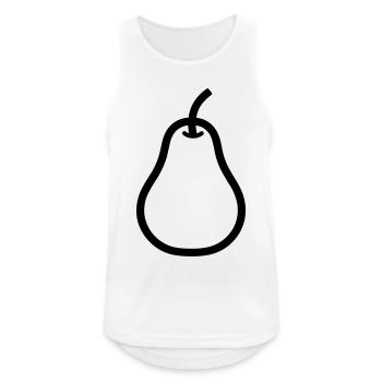 Birne - Männer Tank Top atmungsaktiv - Weiß - Vorne - Nick (188cm)
