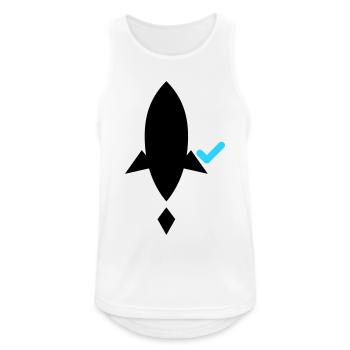 Ship it (after tests pass) – Developer CI/CD - Männer Tank Top atmungsaktiv - Weiß - Vorne - Nick (188cm)