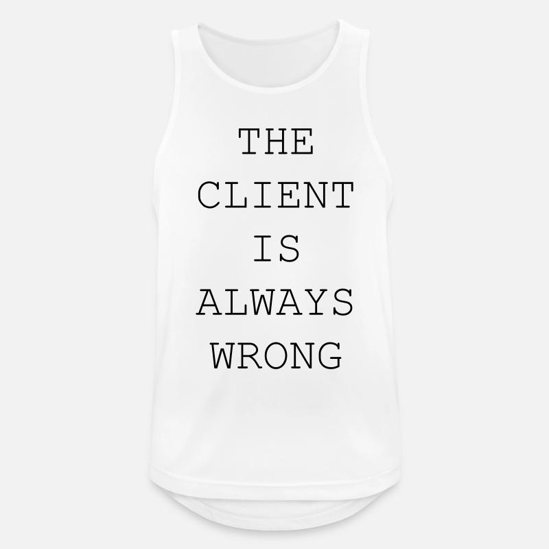 The Client Is Always Wrong – Designer & Freelancer - Men's Breathable Tank Top - white