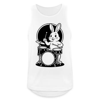 hare on drum kit - Men's Breathable Tank Top - white - Front - Nick (188cm)