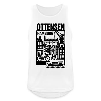 Hamburg Ottensen Retro  - Männer Tank Top atmungsaktiv - Weiß - Vorne - Nick (188cm)