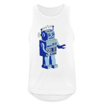 Robotnik danse - vieux robots scolaires - Débardeur respirant Homme - blanc - Devant - Nick (188cm)