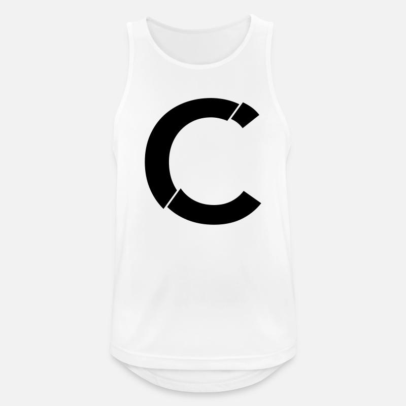 C broken - Männer Tank Top atmungsaktiv - Weiß